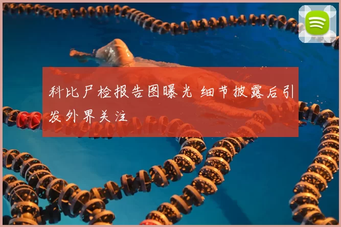 科比尸检报告图曝光 细节披露后引发外界关注